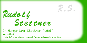 rudolf stettner business card